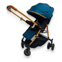 KIDSHOP - Coche Para Bebe Con Capota Reversible Azul D701-5
