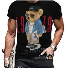 100 - Camiseta Negra Con Oso 1979