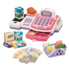 MARKET TOYS - Máquina Registradora Infantil De Supermercado Calculadora