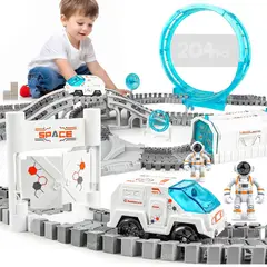 MARKET TOYS - Pista De Naves Tipo Astronauta 204 Pcs Reta La Gravedad
