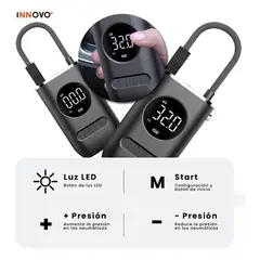 INNOVA - Mini Compresor Inflador Llantas Carro Moto Recargable