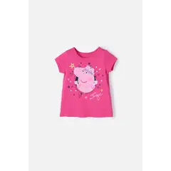 HASBRO - Camiseta de Peppa manga corta rosada para niña 2T a 5T