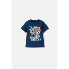 NICKELODEON - Camiseta Paw Patrol manga corta azul para niño 2T a 5T