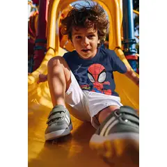MARVEL - Camiseta de Spider-man manga corta azul para niño