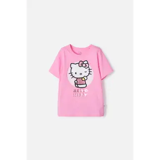 HELLO KITTY - Camiseta de manga corta rosado para niña
