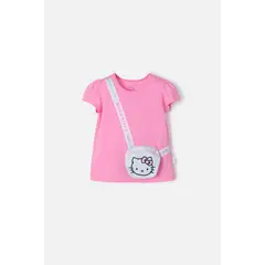 SANRIO - Camiseta de Hello Kitty manga corta rosado para niña 2T a 5T