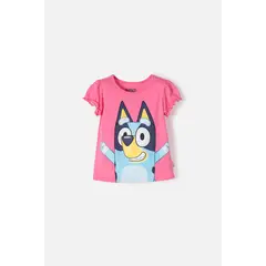 BLUEY - Camiseta de rosada manga corta para niña 2T a 6T