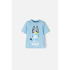 BLUEY - Camiseta de manga corta azul unisex 2T a 6T