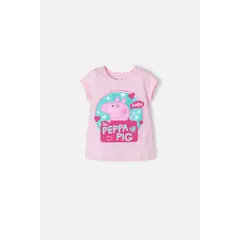 HASBRO - Camiseta de Peppa Pig manga corta rosada para niña 2T a 5T