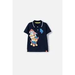 NICKELODEON - Camiseta de Paw Patrol azul tipo polo para niño 2T a 5T