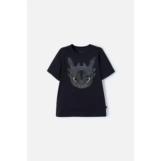 UNIVERSAL - Camiseta Cómo entrenar a tu dragón negra manga corta para niño