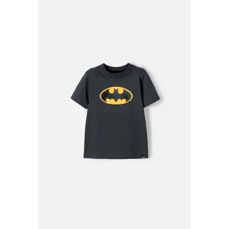 DC COMICS - Camiseta de Batman manga corta negro para niño 2T a 5T