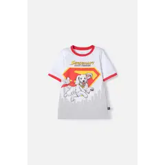 DC COMICS - Camiseta de Superman roja manga corta para niño