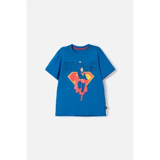 DC COMICS - Camiseta de Superman azul estampada para niño