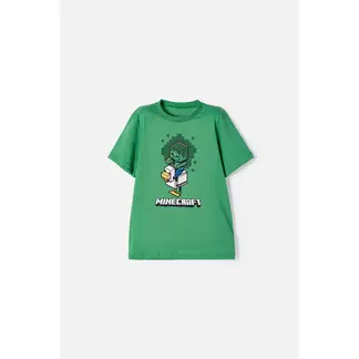 MINECRAFT - Camiseta de manga corta verde para niño