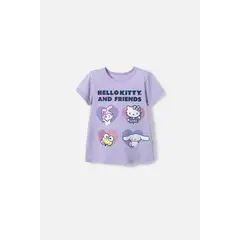 SANRIO - Camiseta de Hello Kitty and Friends lavanda para niña