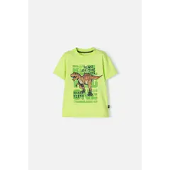 LITTLEMIC - Camiseta de manga corta verde para niño 2T a 5T
