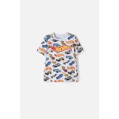 HOT WHEELS - Camiseta manga corta multicolor para niño 2T a 6T