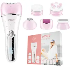 VGR - Depiladora Eléctrica Femenina Lady Care Multifuncional 6 en 1