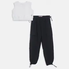 BUBBLE GUMMERS - Conjunto Para Niña Bubblegummers Blanco-Negro Janys