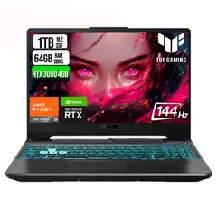 ASUS - TUF A15 AMD RYZEN 5 7535HS SSD 1TB RAM 64GB DDR5 15,6 FHD RTX 3050 4GB