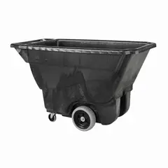 RUBBERMAID - Carro Practiwagon Volcador 400 L Sin Tapa Negro