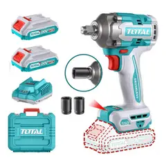 TOTAL - Pistola De Impacto Inalambrica 350nm 20v + 2 Baterias