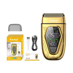 KEMEI - Afeitadora Recargable KM‑T360 con Cabezal Giratorio