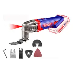 GENERICO - Multiherramienta Inalámbrica 20v Oscilante + 8 Acc Emtop No incluye bateria