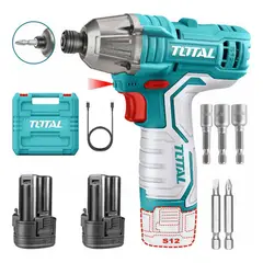 TOTAL - Atornillador Impacto Inal 14 100nm + 2 Baterias