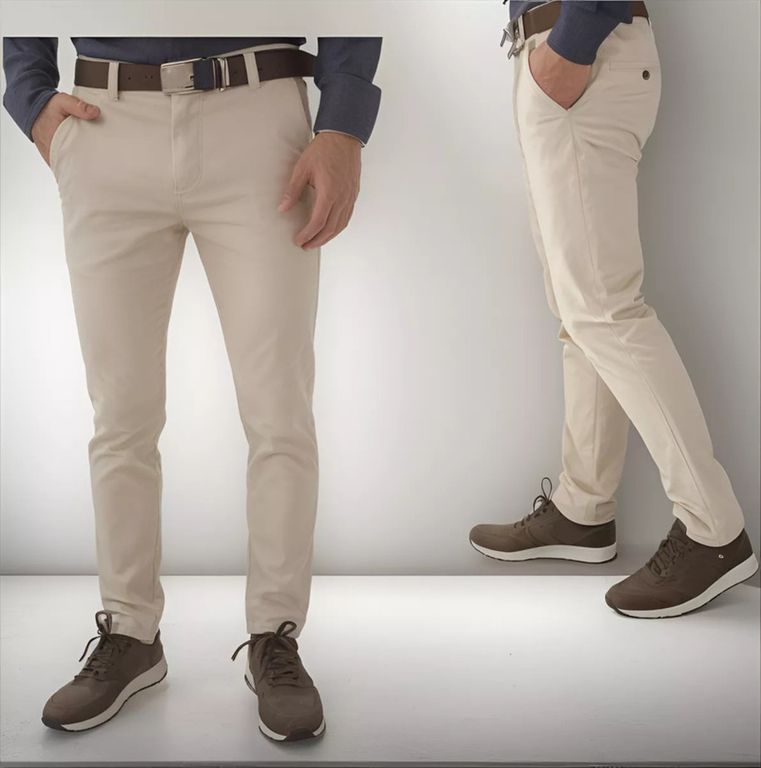 Imagen de Pantalon dril licrado para hombre clasico colores drill elegante