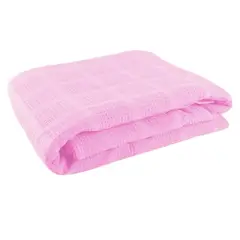 GENERICO - Colcha cobija Galleta Piqué Pastell Sencilla 1.50x2.20 700 gr Rosado