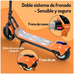 AMERICAN GENERICS - Scooter Eléctrico Infantil con Parlante Bluetooth
