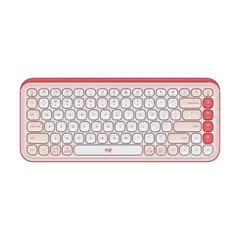LOGITECH - Combo Teclado+Mouse POP ICON Rosa Inalambrico Bluetooth