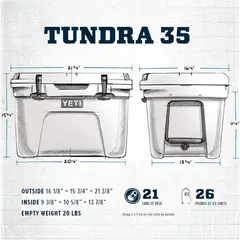 YETI - Cooler Tundra 35 - Resistente Aislamiento Superior