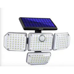 GENERICO - Lampara Reflector Panel Solar Sensor Movimiento Impermeable