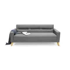 VENECIA - Sofa Cama Reclinable Sion 205x82x83 Tela Poliéster Gris