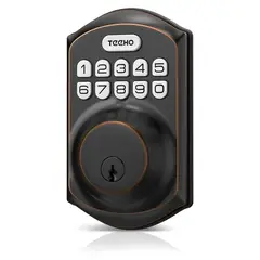 AMAZON - Cerradura Teeho con Bloqueo Inteligente Negro - Dorado