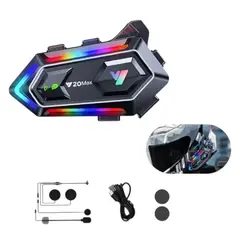 GENERICO - Intercomunicador Bluetooth Moto Con Luces Led