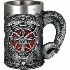 APOLO - Vaso Taza Mug Gotico Baphomet con Pentagrama Coleccionable