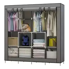 GENERICO - Closet Ropero Armable 4 Módulos Zebbris Color Gris