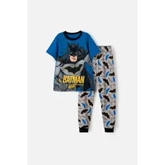 DC COMICS - Pijama de Batman manga corta azul para niño