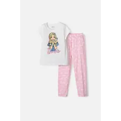 MATTEL - Pijama de Barbie de pantalón largo multicolor para niña