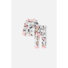 DISNEY - Pijama de Minnie Mouse multicolor con pantalón largo para bebé niña