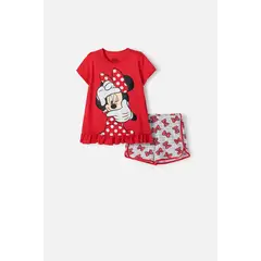 DISNEY - Pijama de Minnie Mouse manga corta multicolor para niña