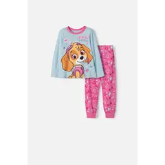 NICKELODEON - Pijama de Paw Patrol manga larga multicolor para niña 2T a 5T