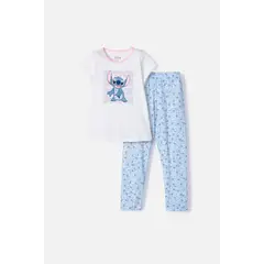 DISNEY - Pijama de Lilo y Stitch manga carta para niña
