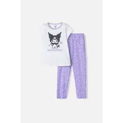 SANRIO - Pijama de Kuromi manga corta para niña
