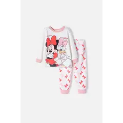 DISNEY - Pijama Minnie Mouse pantalón largo para niña