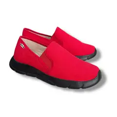 XIAN SHOES - Tenis Ultralivianos Mujer rojos suela negra EN09